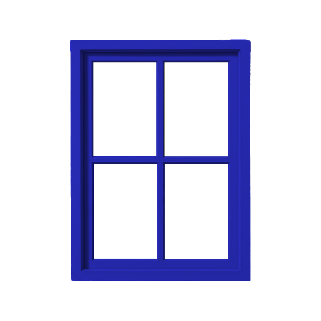 une fenêtre bleu