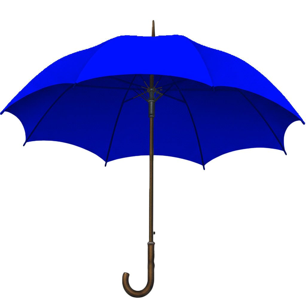 Un parapluie bleu